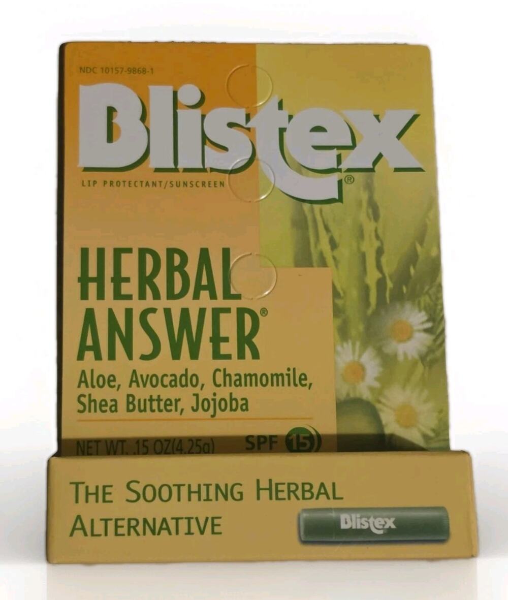 Blistex Herbal Answer Lip Protectant Sunscreen .15oz‎ SPF 15 DISCONTINUED